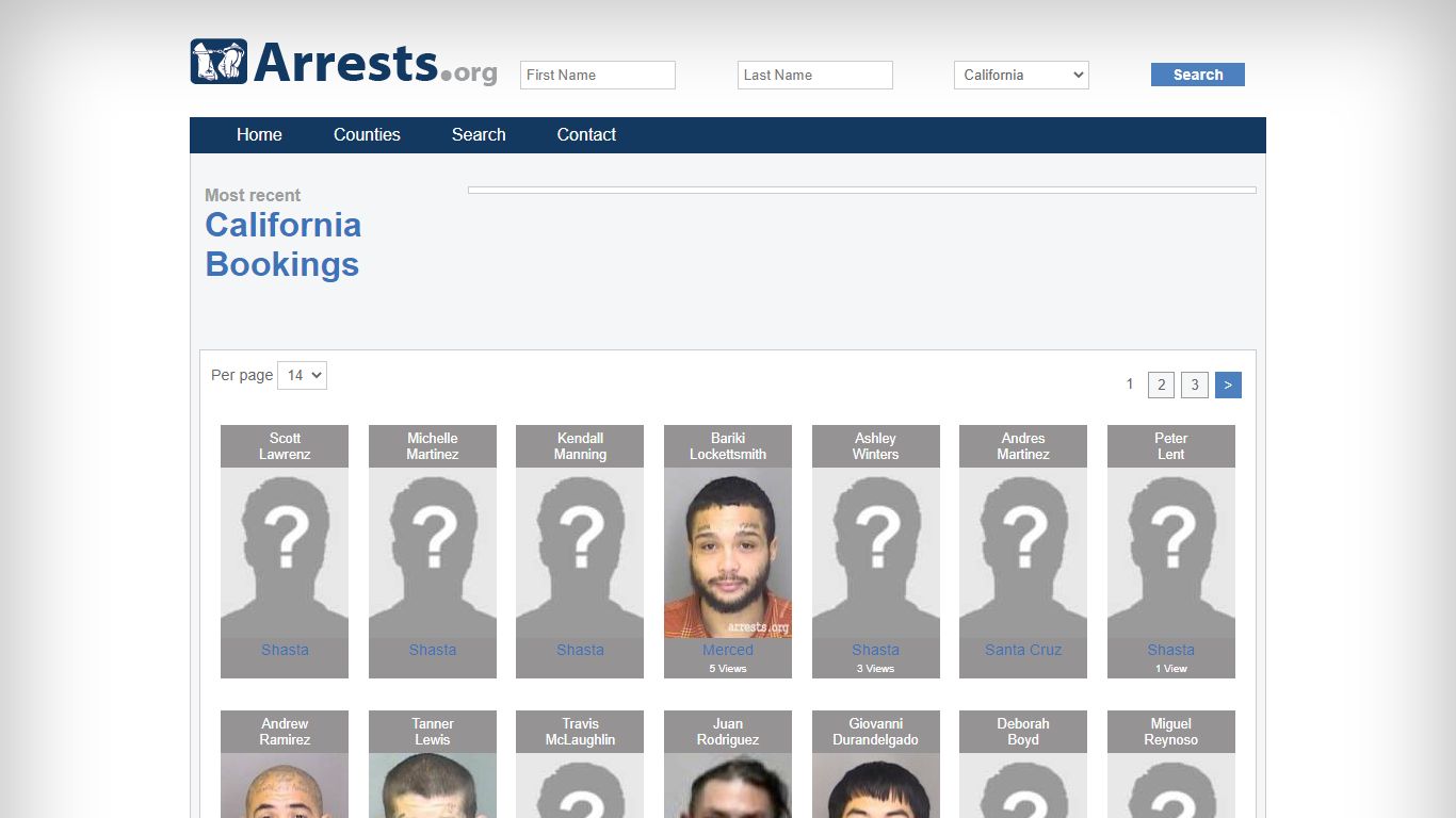 California Arrests and Inmate Search