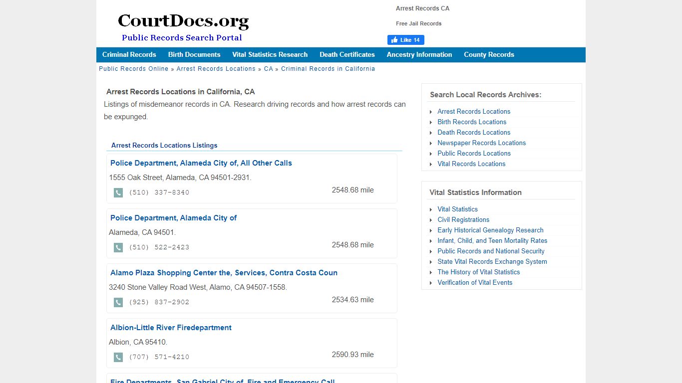 Arrest Records CA - Free Jail Records - CourtDocs.org